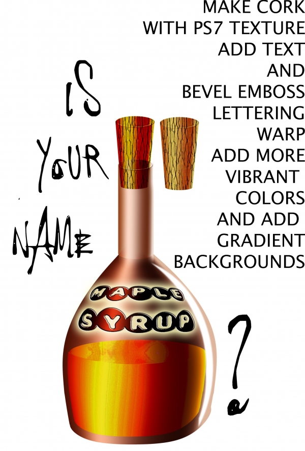 Creation of Bottle of Maple Syrup: Step 5